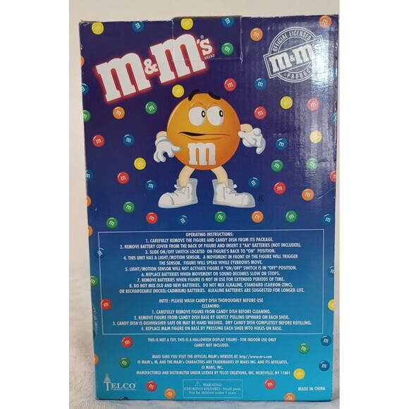 VINTAGE M&M'S TALKING ANIMATED HALLOWEEN CANDY DISH NIB - Picture 3 of 12